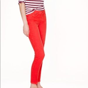 Jcrew coral toothpick jean